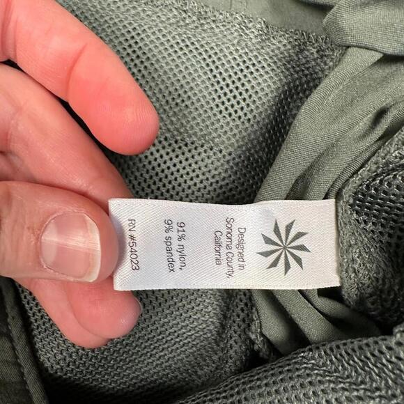 Athleta‎ Pants Womens 6 Green Hiking Nylon Lightwieght Pockets Casual Fishing - Picture 4 of 10